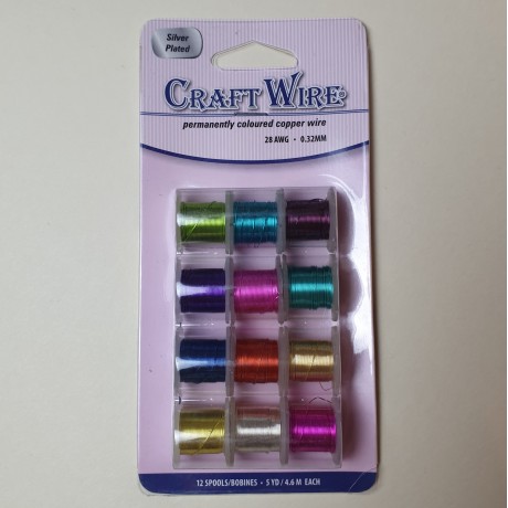 Craft Wire 12 Spools 0.3mm