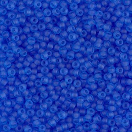 Miyuki Round Seed Beads 11/0 Matte Transparent Sapphire