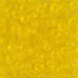 Miyuki Round Seed Beads 6/0 Transparent Matte Yellow