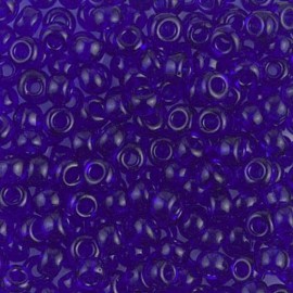 Miyuki Round Seed Beads 6/0 Transparent Cobalt Blue