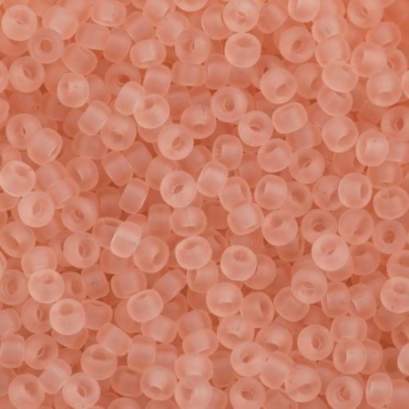Miyuki Round Seed Beads 6/0 Transparent Matte Pale Pink