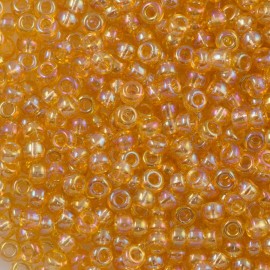 Miyuki Round Seed Beads 6/0 Transparent Light Amber AB