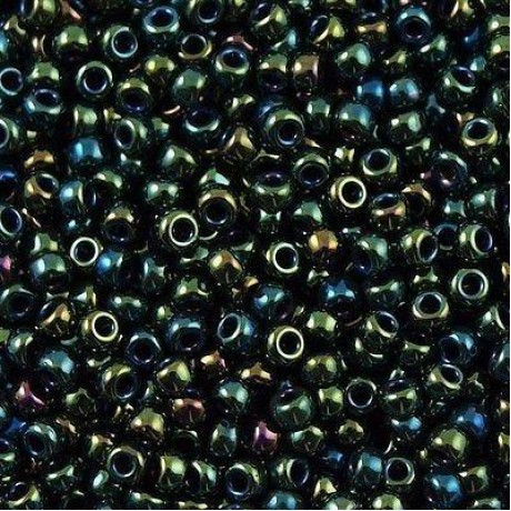 Miyuki Round Seed Beads 6/0 Metallic Green 