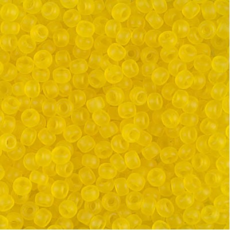 Miyuki Round Seed Beads 8/0 Matte Transparent Yellow