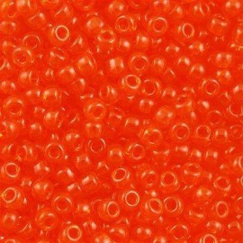 Miyuki Round Seed Beads 8/0 Transparent Orange