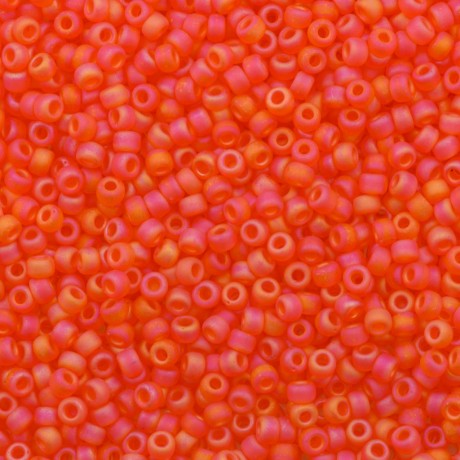 Miyuki Round Seed Beads 8/0 Matte Orange AB