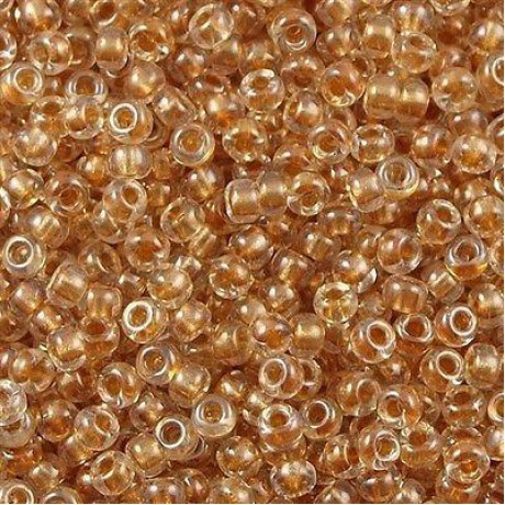 Miyuki Round Seed Beads 8/0 Inside Color Lined Gold Luster