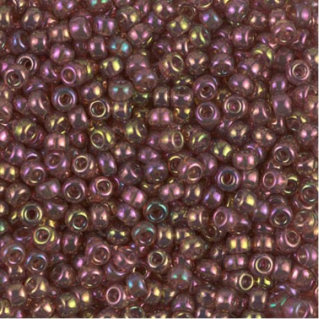 Miyuki Round Seed Beads 8/0 Dark Topaz Rainbow Gold Luster