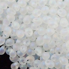 Miyuki Drop Fringe Seed Beads Matte Clear AB