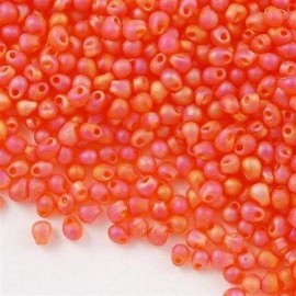 Miyuki Drop Fringe Seed Beads Matte Orange AB