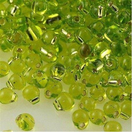 Miyuki Drop Fringe Seed Beads Silver Lined Lime Green