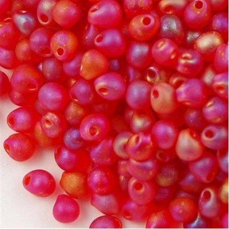 Miyuki Drop Fringe Seed Beads Matte Red AB
