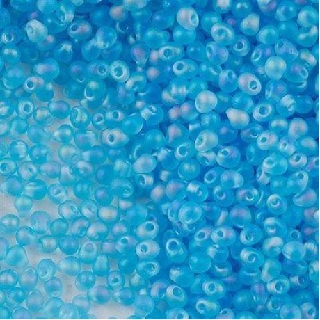 Miyuki Drop Fringe Seed Beads Matte Light Blue AB