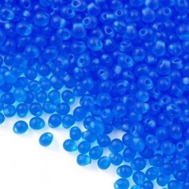 Miyuki Drop Fringe Seed Beads Matte Transparent Medium Blue