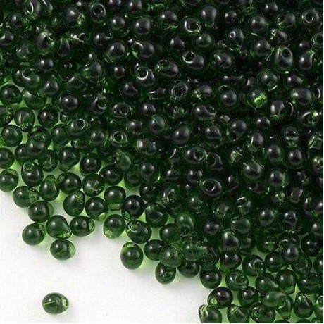 Miyuki Drop Fringe Seed Beads Transparent Olive