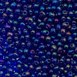 Miyuki Drop Fringe Seed Beads Transparent Cobalt AB