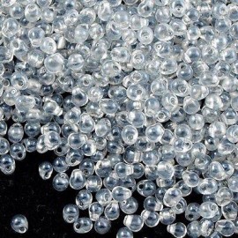 Miyuki Drop Fringe Seed Beads Crystal Pewter