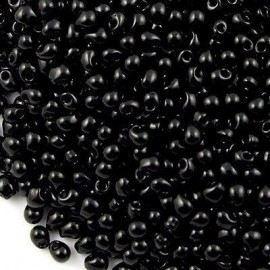Miyuki Drop Fringe Seed Beads Opaque Black 