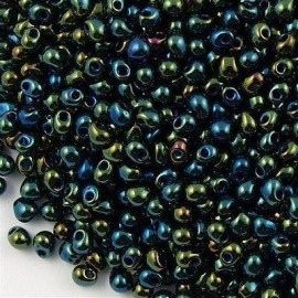 Miyuki Drop Fringe Seed Beads Metallic Dark Green