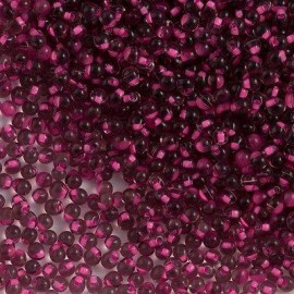Miyuki Drop Fringe Seed Beads Pink Lined Purple