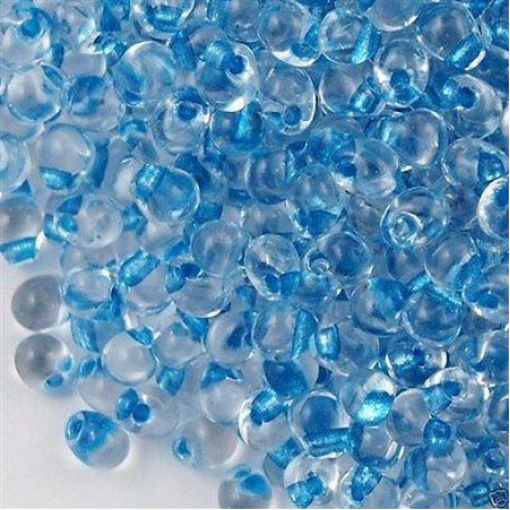 Miyuki Drop Fringe Seed Beads Blue Lined Crystal
