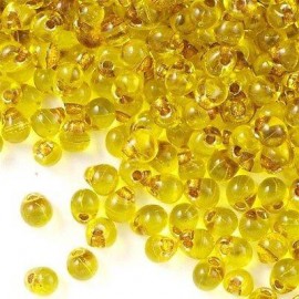 Miyuki Drop Fringe Seed Beads Gold Lined Yellow