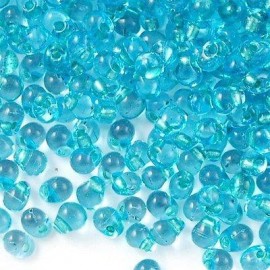Miyuki Drop Fringe Seed Beads Green Lined Aqua