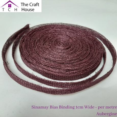 Sinamay Bias Binding 1cm Wide - per metre
