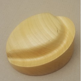 Hat Block Slanted Oval with Indented Curve 15x17x7cm